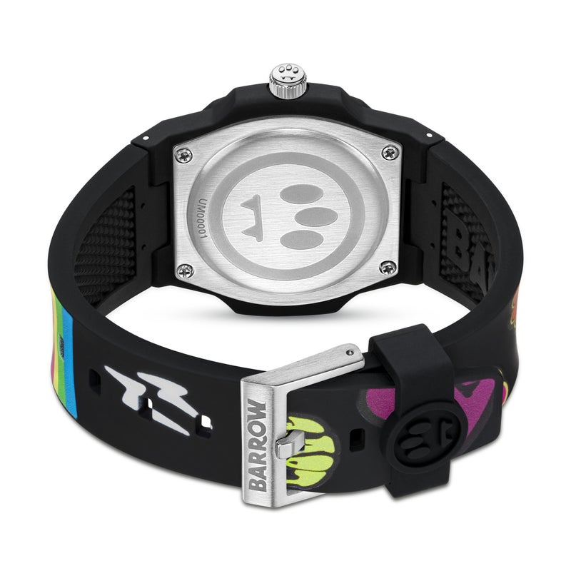 Barrow BWW00001 Black Yellow Dial Silicone Strap Unisex Watch, 43mm - Image 3